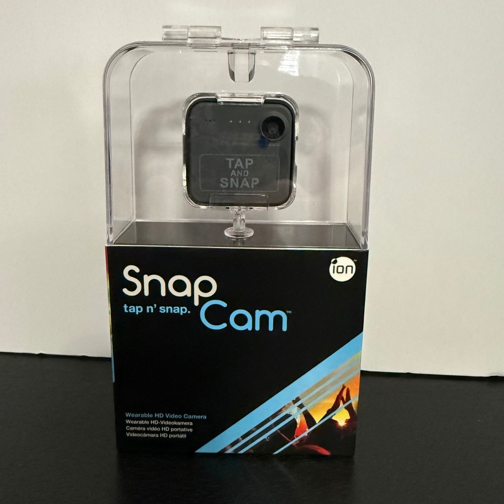 iON SnapCam Wearable HD Video Camera Black 8MP Wi-Fi Bluetooth 10145 New